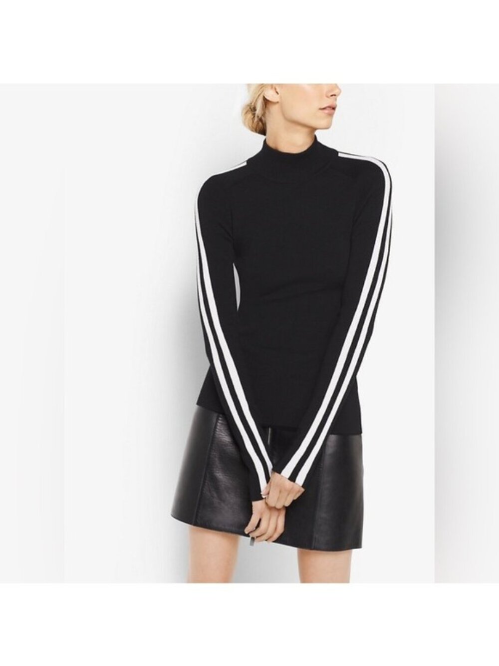 Michael Kors Collection Merino Wool Racing Sweater